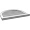 Ekena Millwork Round Top Surface Mount PVC Gable Vent: Functional, w/ 2"W x 2"P Brickmould Sill Frame, 28"W x 24"H GVPRT28X2403SF - alternate 4